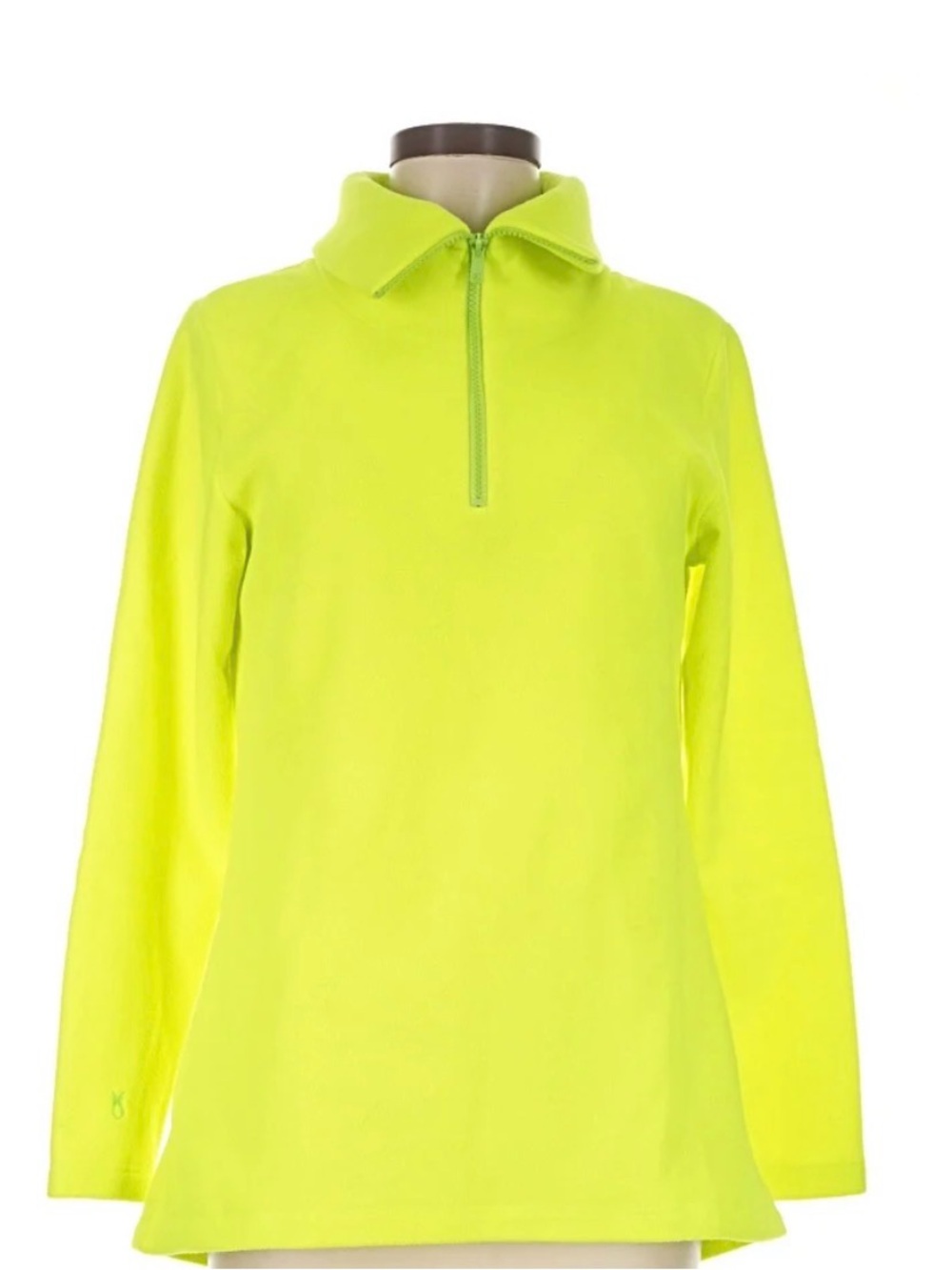 Dudley Stephens Women’s Neon Yellow Quarter Zip Pullover Fleece Size S